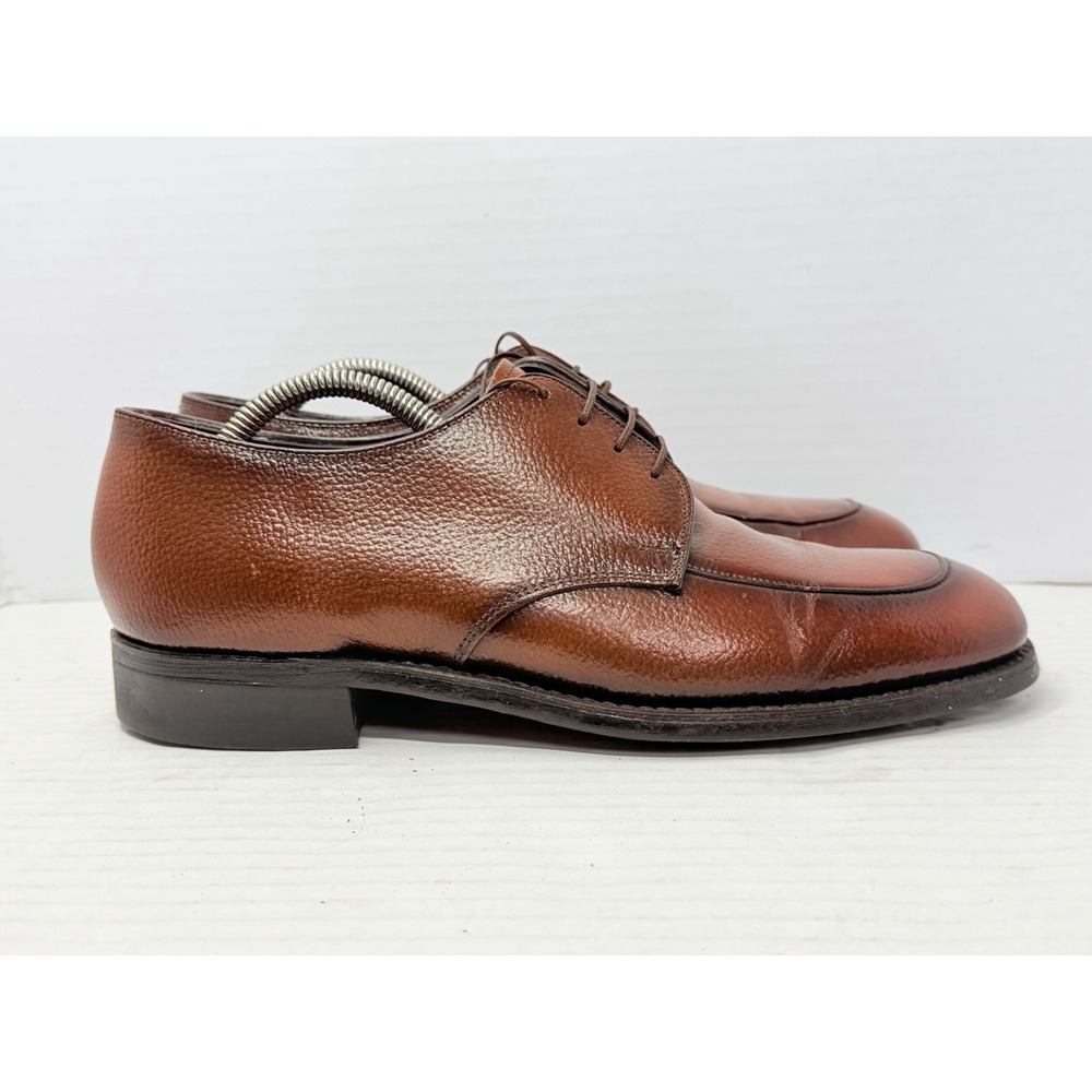 Vintage Jarman 12-2711 Men's 8.5 D Brown Leather Split Toe Derby Shoes